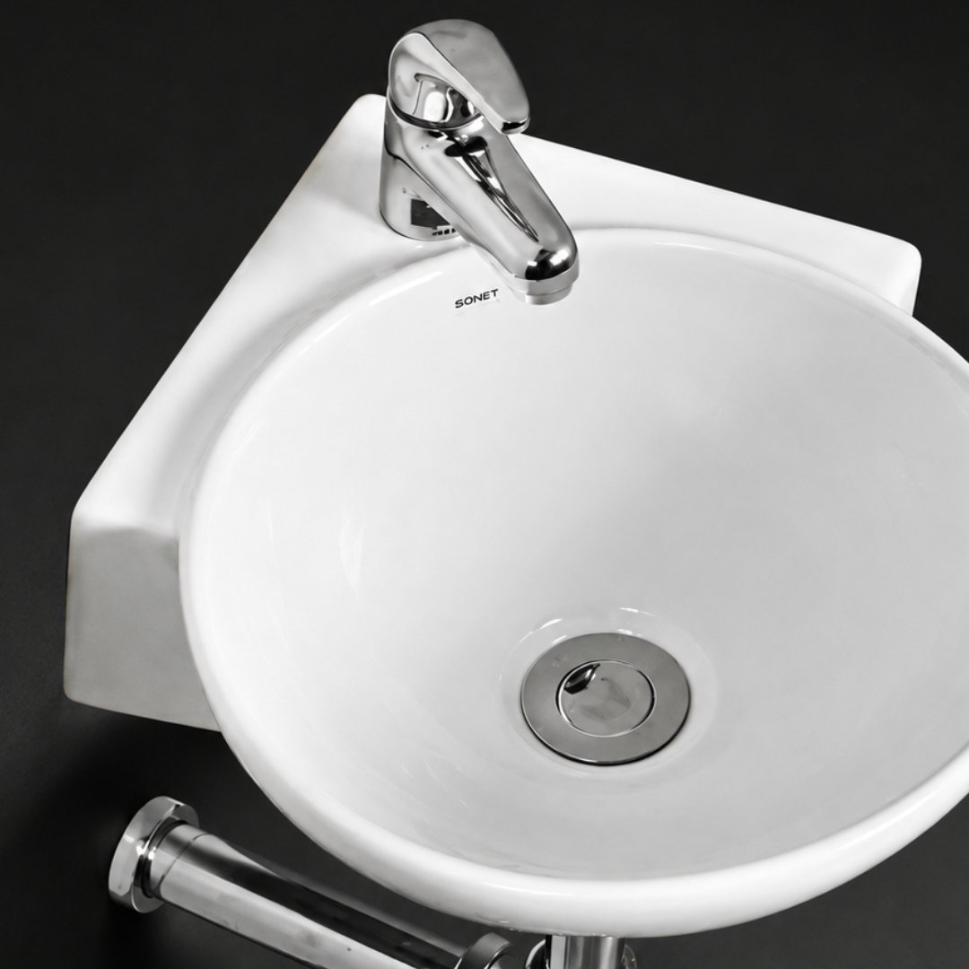 Corner 14 Wall Hung Basin Wash Basin - My Home Studio